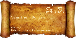 Szentner Dorina névjegykártya