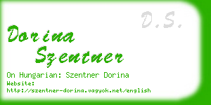 dorina szentner business card